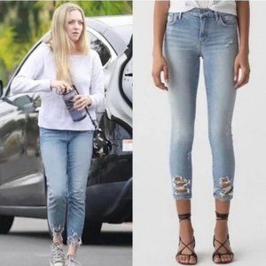 AGOLDE Sophie Mid-Rise Skinny Jean With Chewed Hem & Waistband, 25